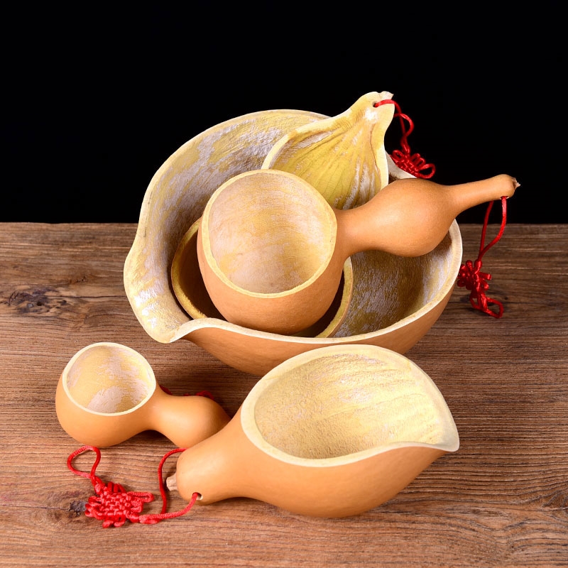 交杯合卺葫芦瓢老式盛水瓢舀子工艺品厨具米面勺花盆果盘游戏道具