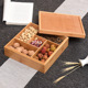 点心分隔水果拼盘竹制糖果盒商用客厅小吃盘子家用创意零食干果盘