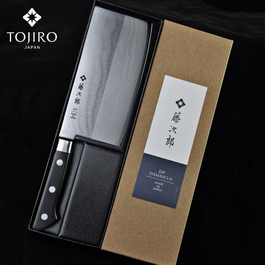 藤次郎日本进口大马士革钢菜刀轻型女士小号日式切片刀家用切菜刀