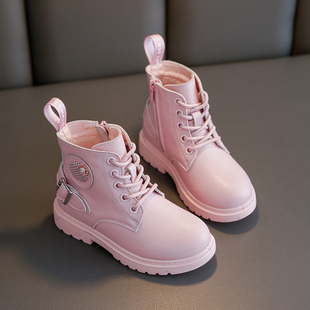 女童马丁靴2020年新款秋冬真皮单靴加绒童鞋儿童短靴加厚雪地靴子