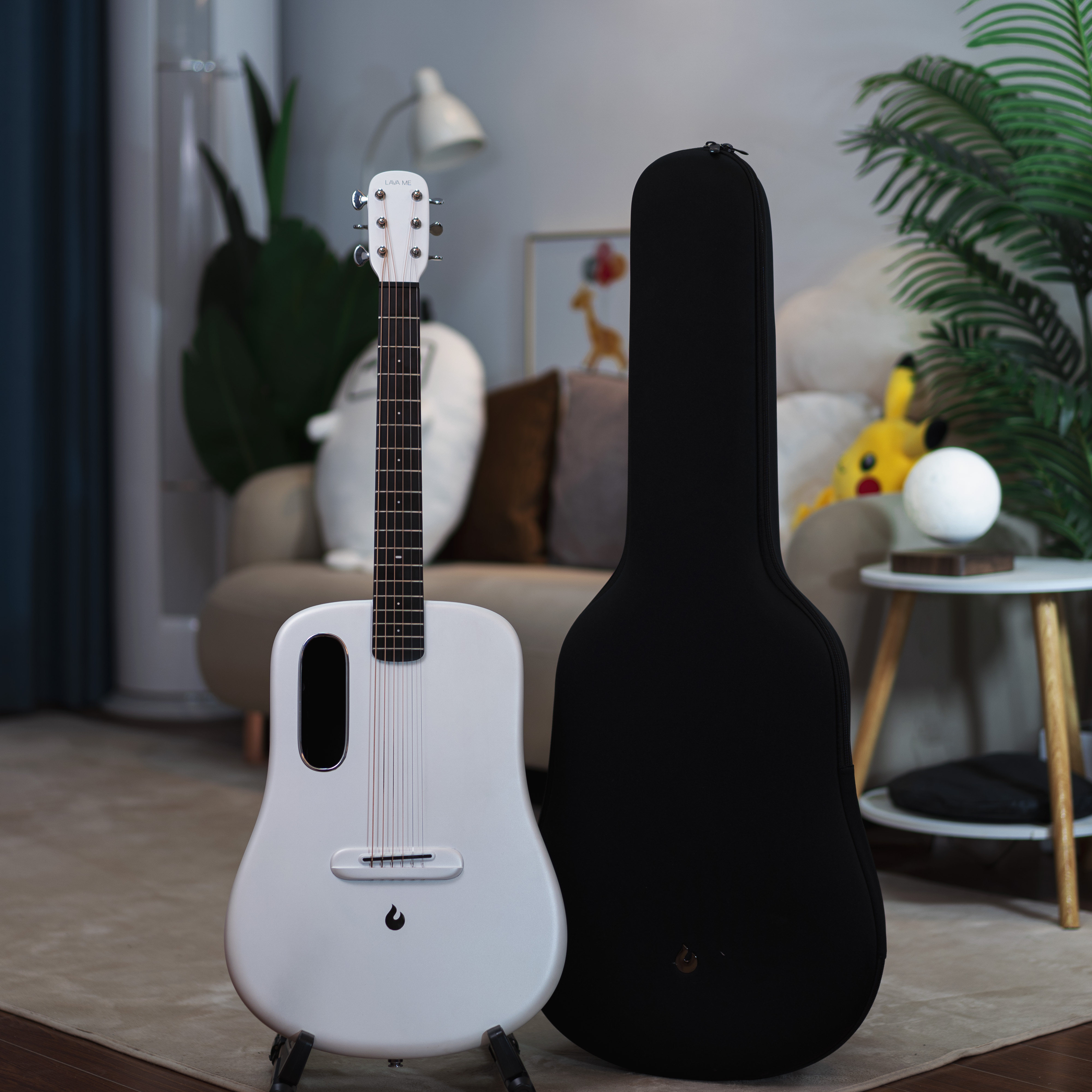 拿火3代lava me 3智能吉他36寸/38寸碳纤维民谣初学面单全单粉白