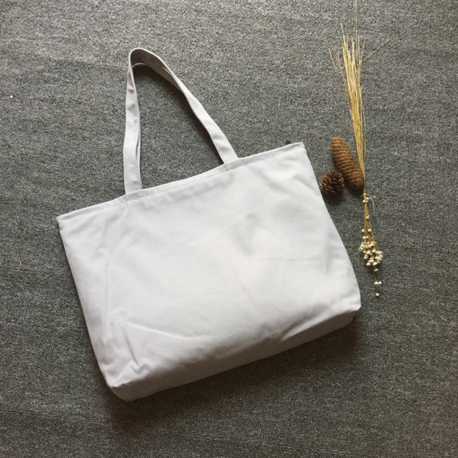 纯色书包帆布包新款超大手绘横款单肩包女环保文艺黑购物袋子布艺