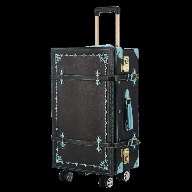 万向轮拉杆箱海关锁复古图片