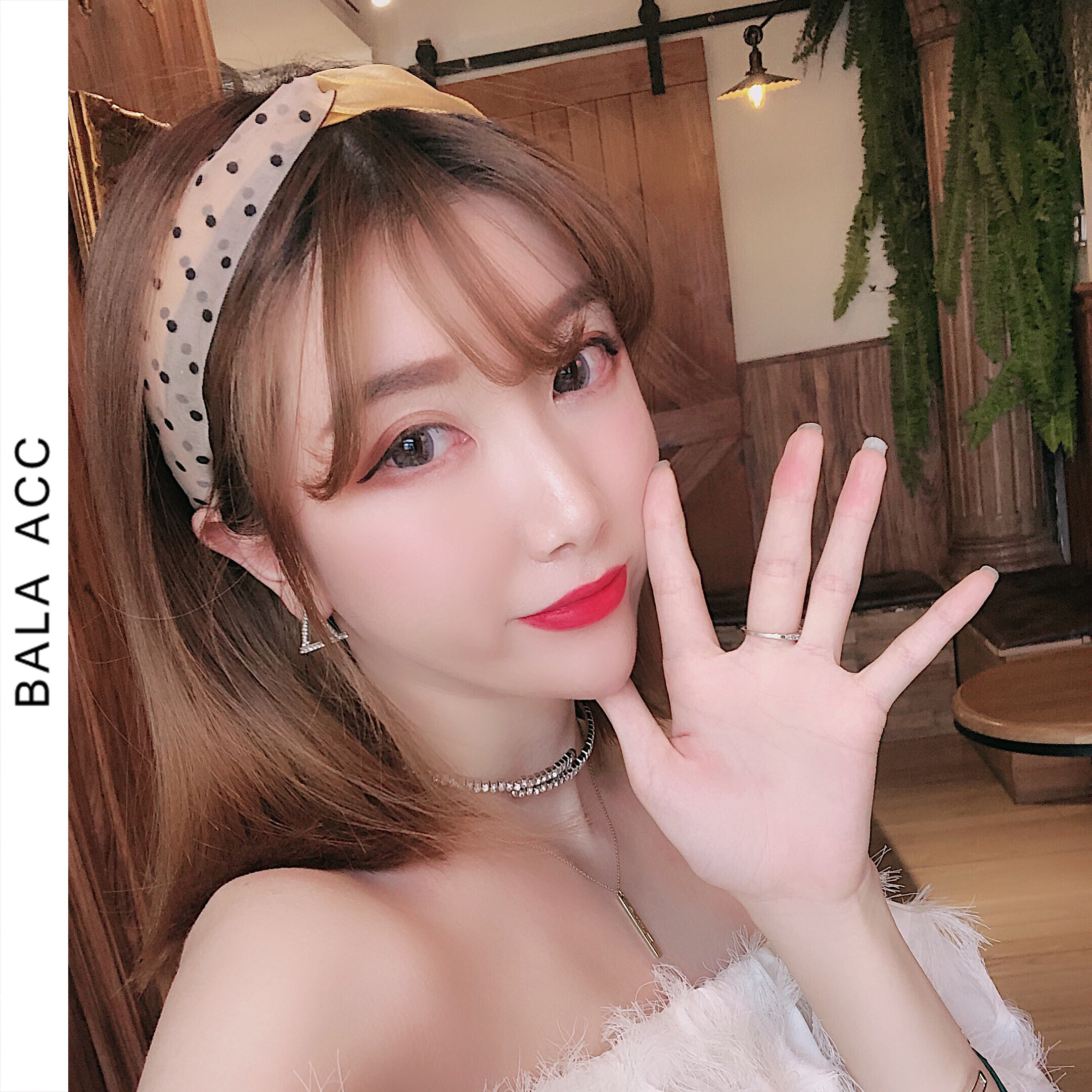 韩国波点发箍新款百搭外出女发箍打结头箍压发束发发卡少女发饰新