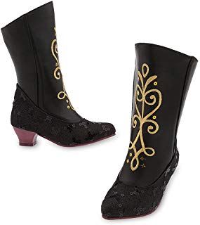 Disney Frozen Anna Costume Boots for Kids Size 2/3 YTH Black|msdalam kategori hiasan/pembinaan/pengawasan, 软装配饰 - dari Buy2taobao.com untuk memberikan perkhidmatan ejen Taobao profesional membeli