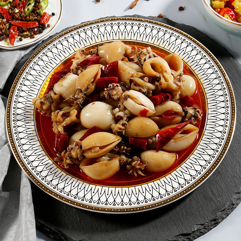 特价海鲜熟食 即食罐装 现做_现做麻辣小墨鱼仔 籽乌海兔子鲜活冷冻