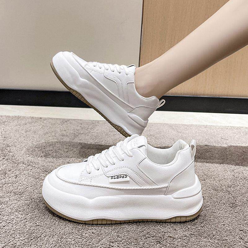 dusto大东内增高小白鞋女2022新款春秋季百搭女鞋子松糕厚底休闲