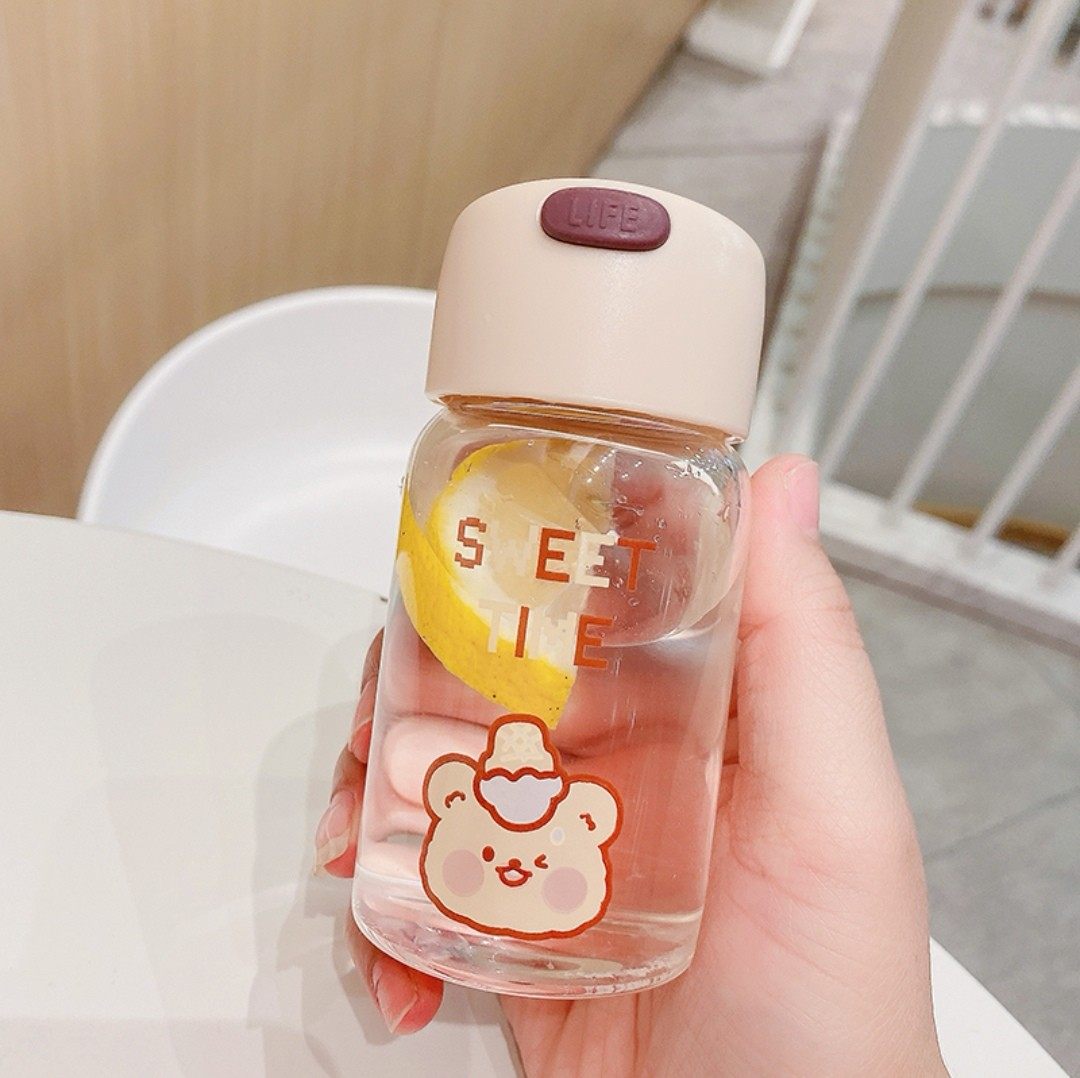 小巧可爱耐高温玻璃杯便携迷你水杯外出清新女随手好看的暖手杯子