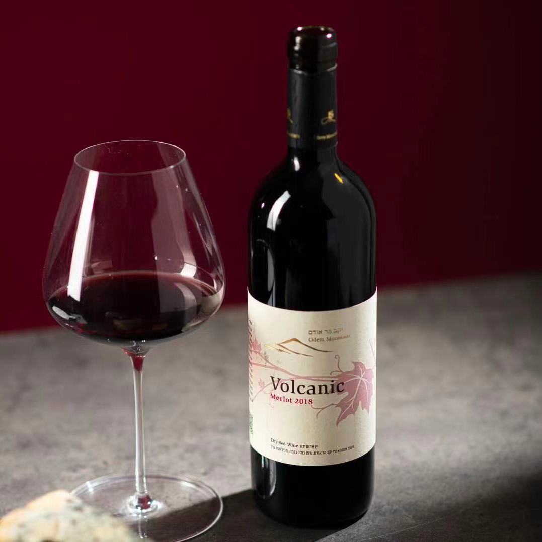 kosher以色列奥德姆山火山岩美乐红葡萄酒odemvolcnicm