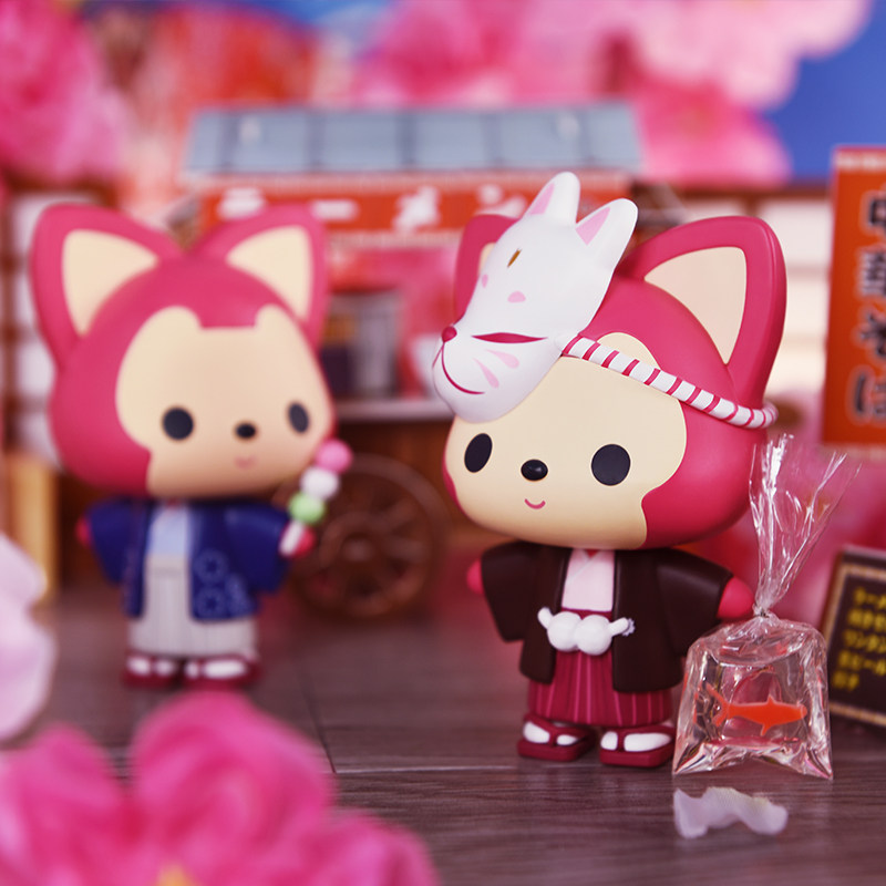 阿狸盲盒樱花上上签迷你手办公仔动漫周边潮玩摆件模型创意礼物