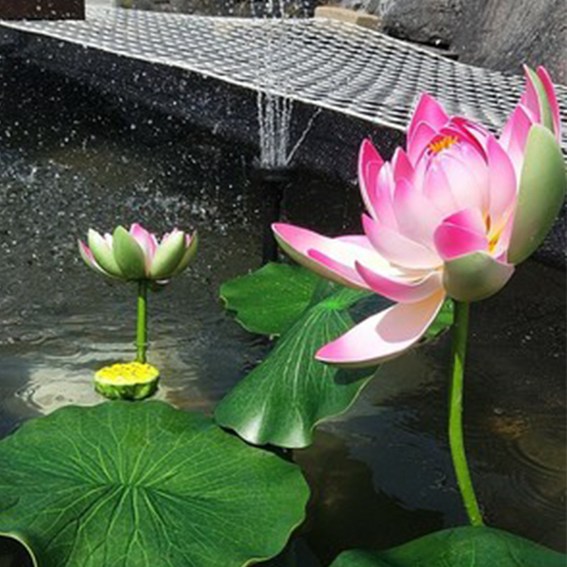 仿真荷叶仿真荷花浮水睡莲莲花供佛水池鱼池装饰品假荷叶舞蹈道具