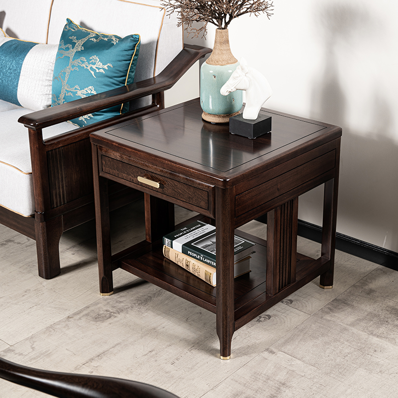 天猫￥7380券后价￥3240新中式实木茶几电视柜组合现代高档轻奢乌金