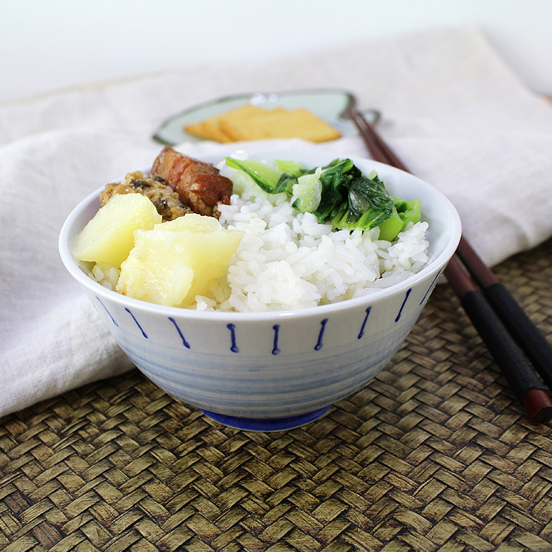 陶瓷碗 家用 米饭碗日式卡通6只装家用饭碗4.75英寸日本餐具碗碟