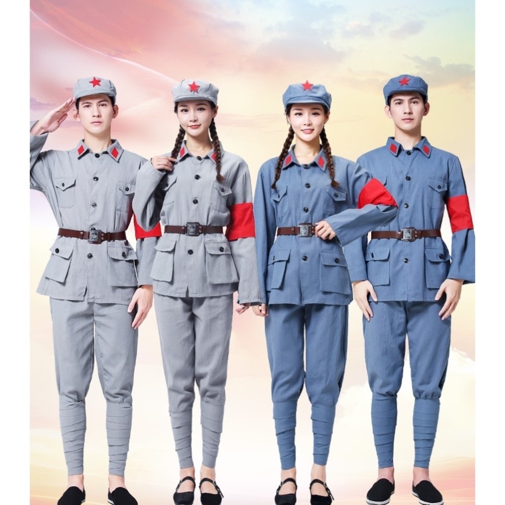 小红军儿童表演服装服饰中小学生红歌舞蹈话剧合唱团红星闪闪长征