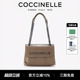 【流浪包系列】COCCINELLE可奇奈尔油蜡皮hobo小香风真皮双链条女