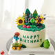 植物大战僵尸儿童生日蛋糕装饰摆件太阳花豌豆射手万圣节男孩