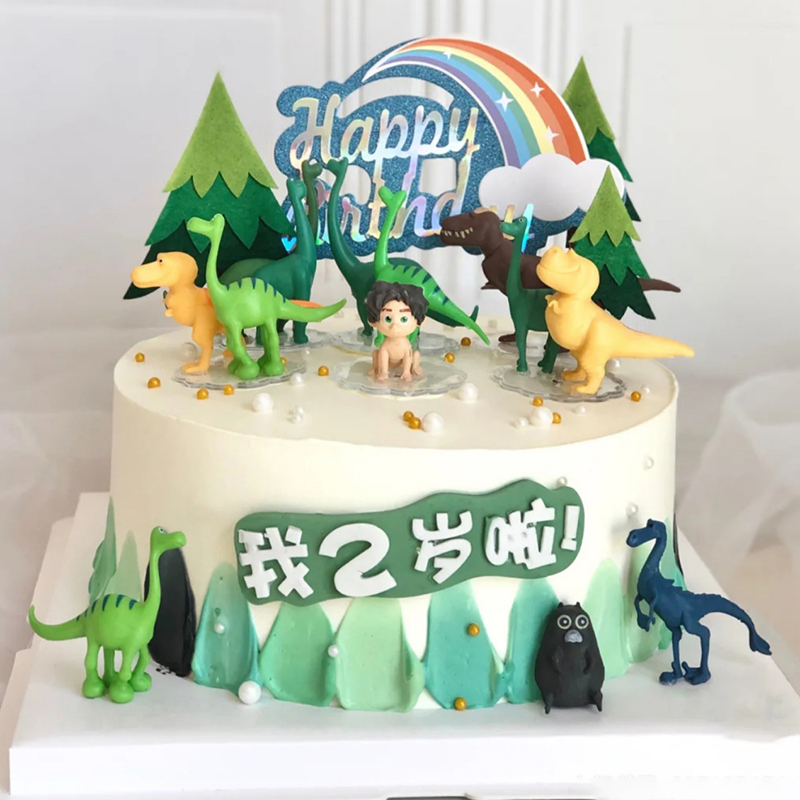 恐龙儿童可爱生日蛋糕装饰小怪兽男孩
