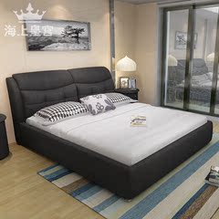 客厅布艺床小户型双人床1.5米双人床1.8米布床现代简约储物婚床