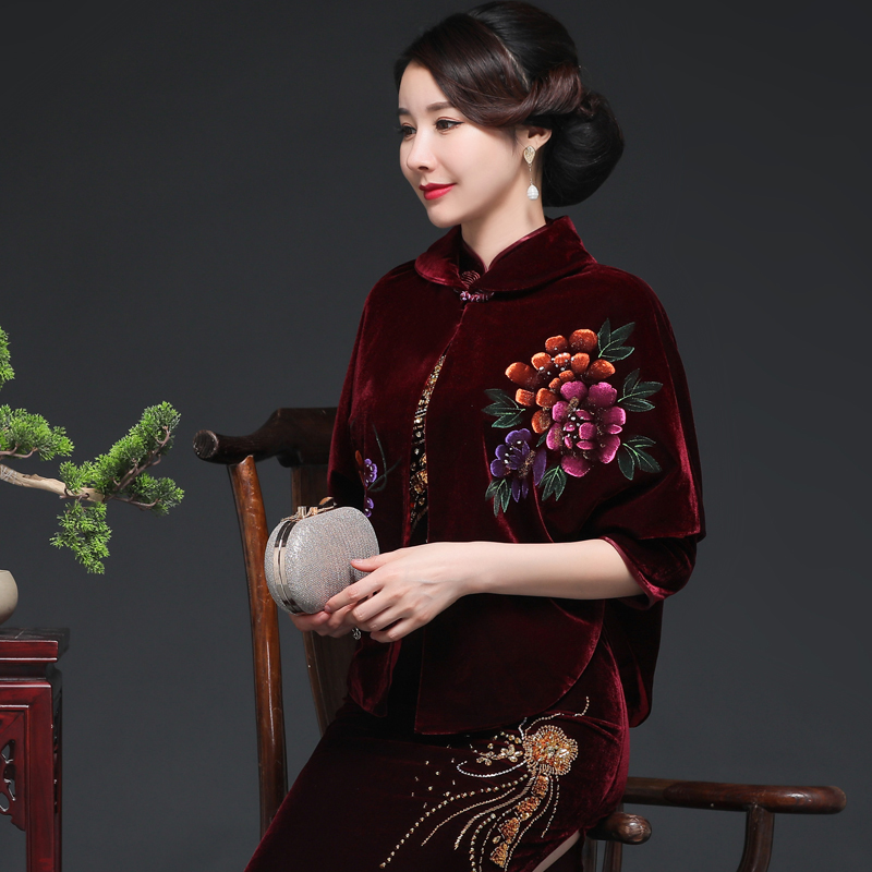 cheongsam Shawl Short coat full dress cheongsam collocation Jinsirong Shawl Cape cloak Party lapelin the Women's clothing/Boutique , Wedding/Cheongsam/Formal dress , Cheongsam category - from Buy2taobao.com to provide professional Taobao agent buy service