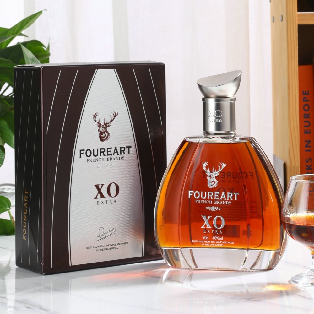 法国进口白兰地xo 700ml 正品 洋酒 礼盒装 送礼 宴请用酒 原瓶