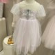美丽童话童装夏季女童超仙连衣裙冰雪奇缘系列公主短袖礼服纱裙