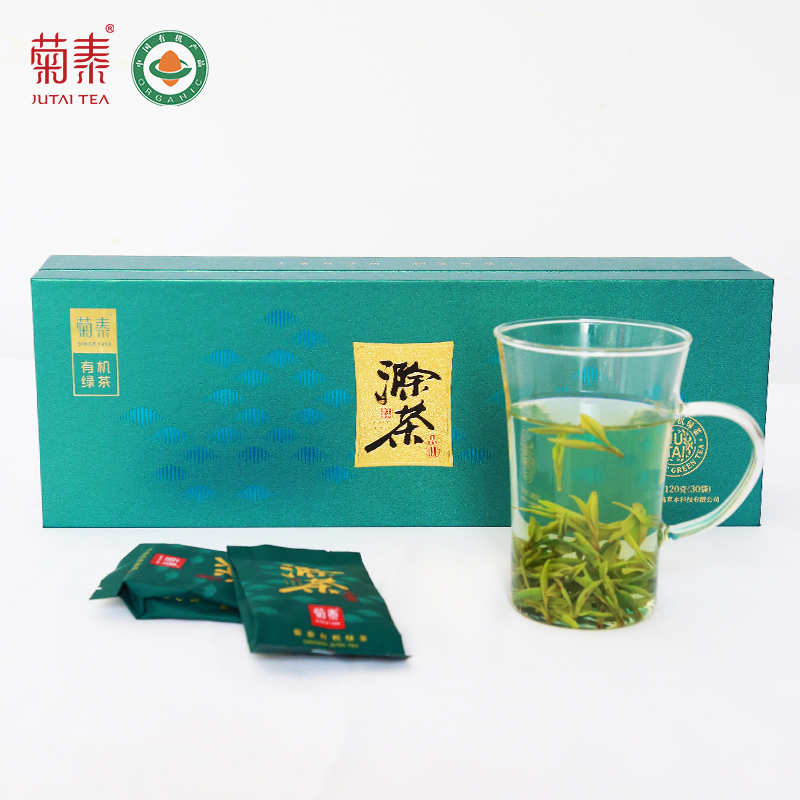 菊泰【2024新茶】有机茶滁州特产茗茶菊泰春雪绿茶120g品心礼盒
