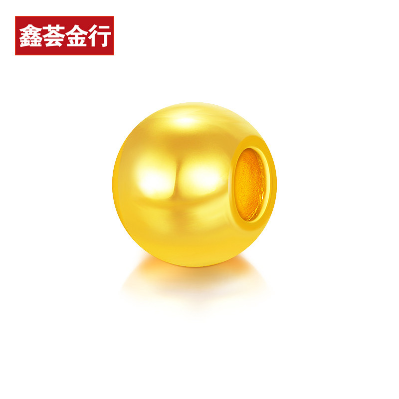 999黄金戒指散珠3d硬足金转运珠小金珠纯金小光珠戒指情侣小金豆