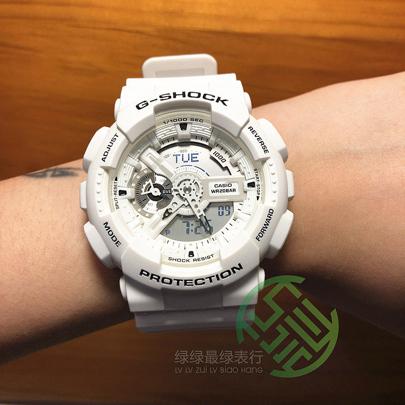casio卡西欧g-shock白色时尚ga-110/100mw-7a dw-5600mw-7a手表