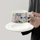 设计师款陶瓷咖啡杯碟套装家用马克杯高级感小众喝水杯子伴手礼物