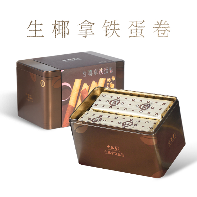 十五月生椰拿铁蛋卷礼盒360g