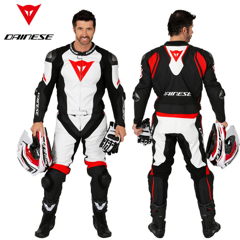 意大利dainese丹尼斯骑行服套装牛皮赛车越野骑士装备防摔一体式