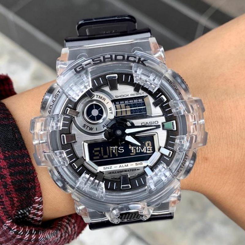 代购卡西欧Casio G-SHOCK冰韧冰川系列防水数显男手表GA-700SK-1A