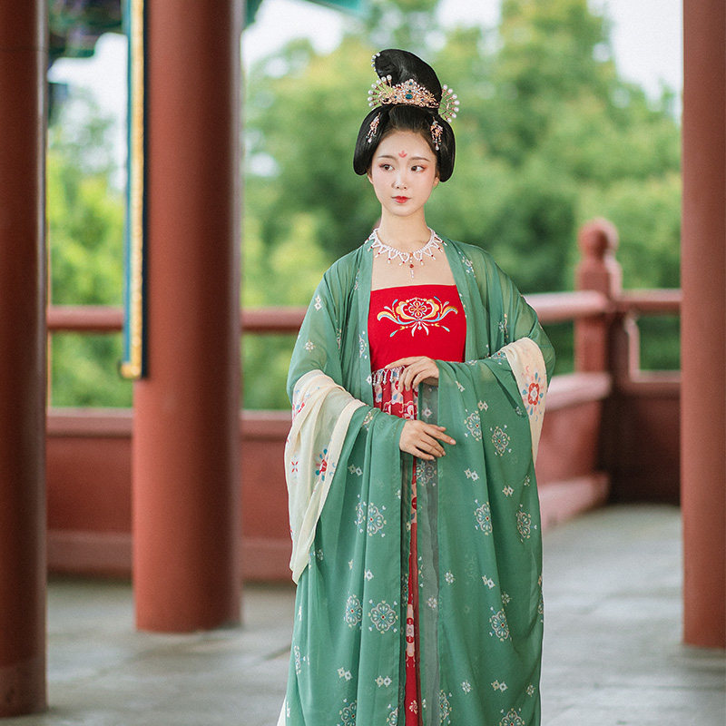 池夏 汉风原创铺子的优惠券大全—池夏 繁花事:百媚生 大袖衫4.