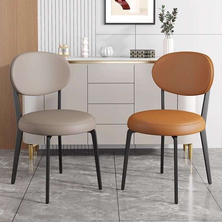 家用高档轻奢设计师椅子现代简约软包靠背餐桌凳子意式奶油风餐椅
