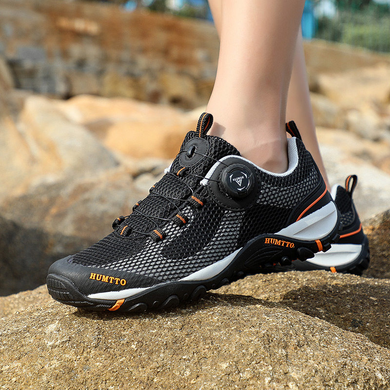 悍途徒步鞋男夏季户外旋扣便捷缓震透气运动鞋保护防滑耐磨登山鞋