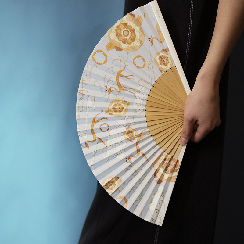 陕西历史博物馆古风折扇子女士中国风汉服随身文创礼物送女友