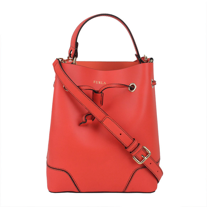 furla/芙拉stacy系列牛皮中号女士水桶包手提单肩包
