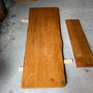 定制松木板实木整板整木长方形办公桌面板榆木板餐桌吧台面板桌板