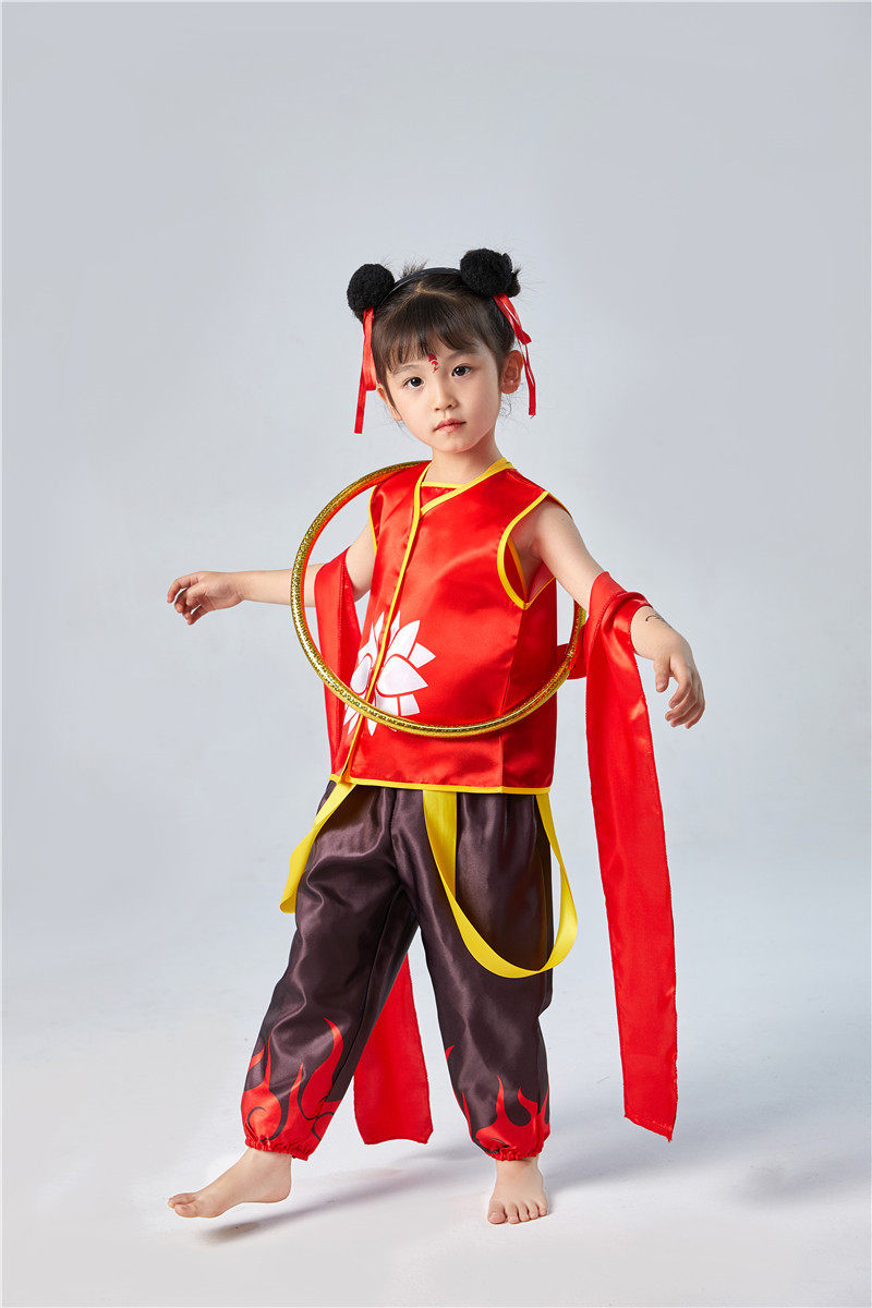 哪咤魔童降世同款衣服cos动漫哪吒男女童表演服装敖丙cos服演出服
