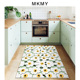 芬兰设计师花朵皮革厨房地垫满铺防油防水可擦洗入门地毯防滑脚垫