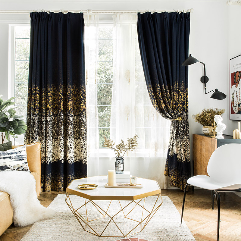 轻奢高端定制窗帘北约现代法式简约卧室客厅书房落地遮光窗帘