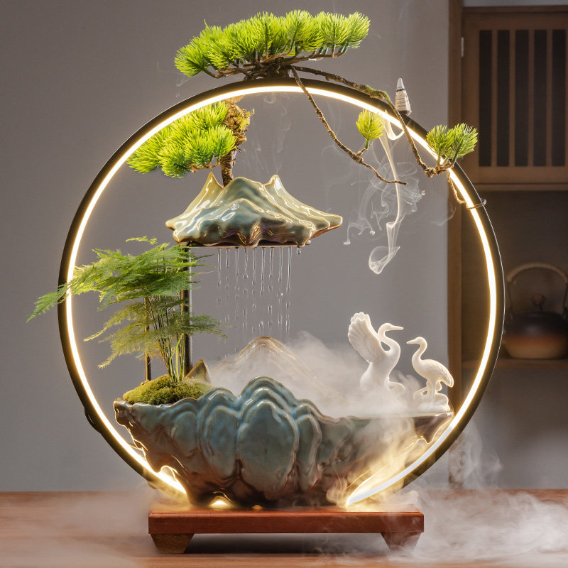 乔迁礼物搬新家房子礼品古风小物件新中式茶几轻奢摆件高端大气