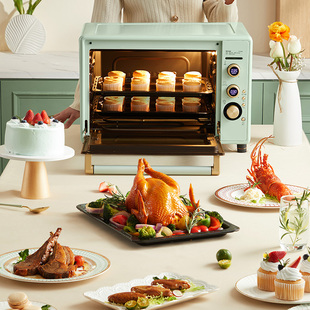 柏翠PE3040烤箱2024新款小型家用烘焙专用发酵多功能大容量电烤箱