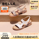 百丽坡跟沙滩凉鞋夏季女鞋新款鞋子商场波西米亚凉鞋Z3Z1DBL3