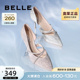 百丽高跟鞋凉鞋女新款夏季女鞋商场包头婚鞋单鞋BDAC8BK3