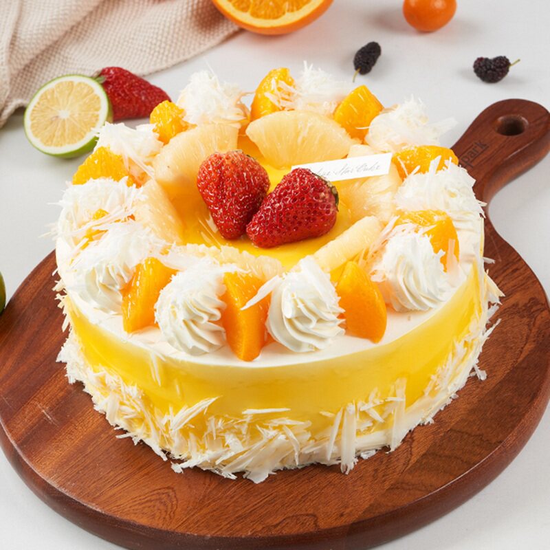 大庆美食乐牛奶奶油蛋糕香橙