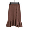 Women winter high waist fishtail skirt falbala skirts 半身裙 Women winter high waist fishtail skirt falbala skirts 半身裙