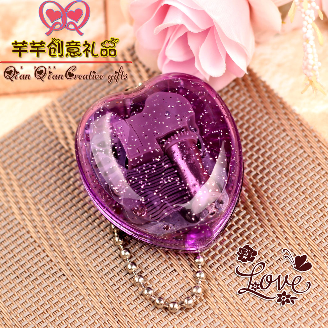 Music box The music box Clockwork Mini Heart Key buckle men and women birthday children Christmas Valentine's Dayin the Home accessories , Decorative items , Music Box category - from Buy2taobao.com to provide professional Taobao agent buy service