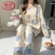 浪莎睡衣女春秋款纯棉长袖2025新款秋冬季套头可爱卡通家居服套装