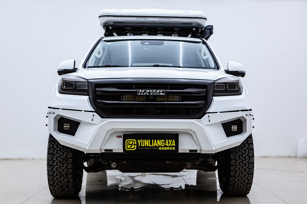 运良 哈弗h9改装升级案例整车改装前后杠油箱升高行李框帐篷护板
